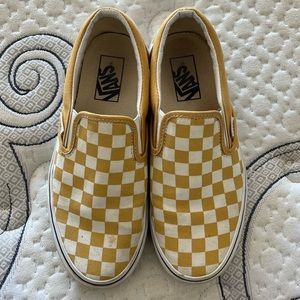 Yellow checkered vans
